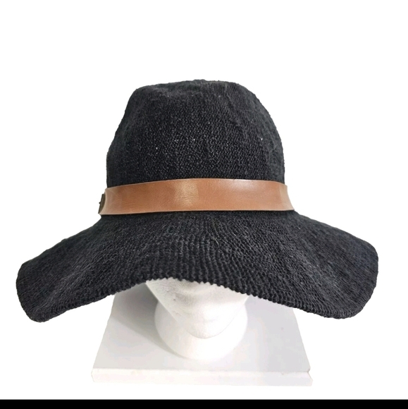 Mint By Goorin Women’s Black Woven One Size Summer Fashionable Beach Cruise Hat - Picture 4 of 13